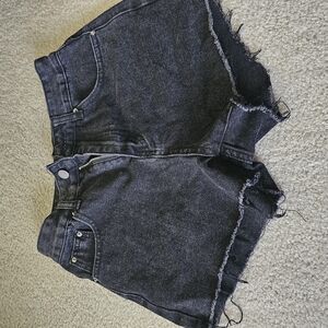 Black Jean shorts